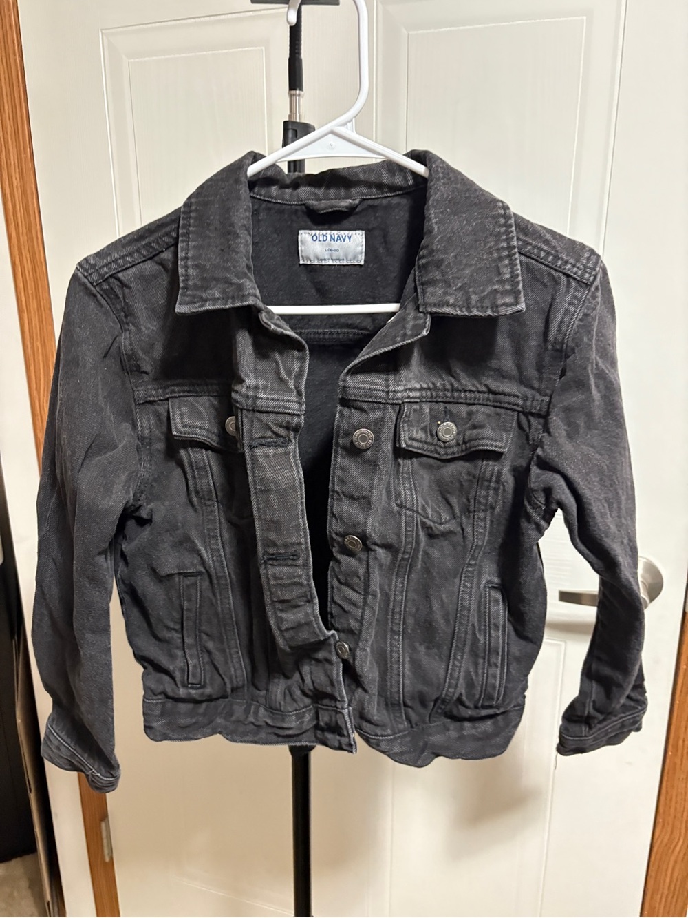 Old Navy Kids Charcoal Black Denim Trucker Jacket